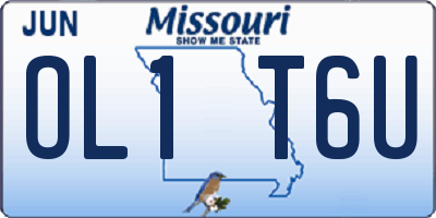 MO license plate OL1T6U