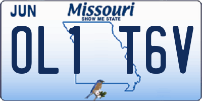 MO license plate OL1T6V