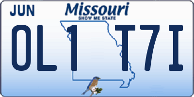 MO license plate OL1T7I