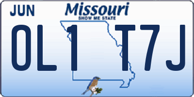 MO license plate OL1T7J
