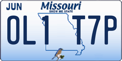 MO license plate OL1T7P