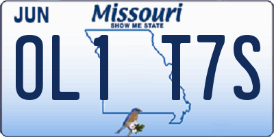 MO license plate OL1T7S