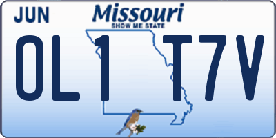 MO license plate OL1T7V