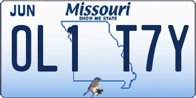 MO license plate OL1T7Y