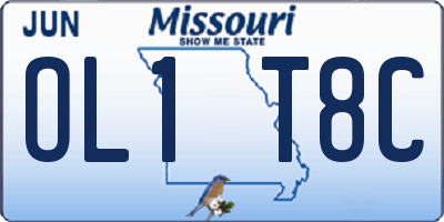 MO license plate OL1T8C