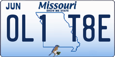 MO license plate OL1T8E