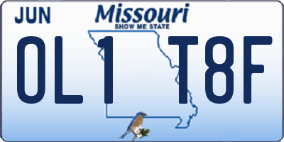 MO license plate OL1T8F