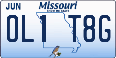 MO license plate OL1T8G