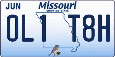 MO license plate OL1T8H