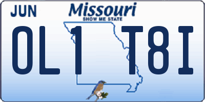 MO license plate OL1T8I