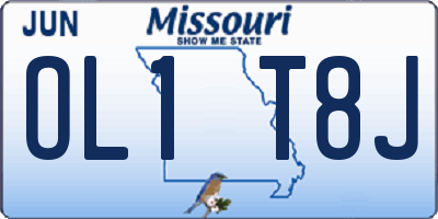 MO license plate OL1T8J