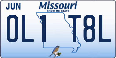 MO license plate OL1T8L