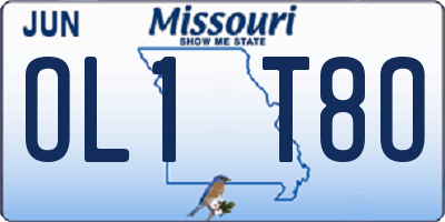 MO license plate OL1T8O
