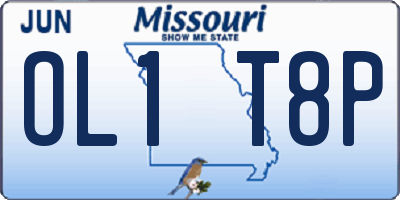 MO license plate OL1T8P