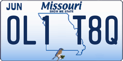 MO license plate OL1T8Q