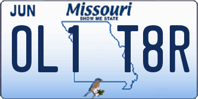MO license plate OL1T8R