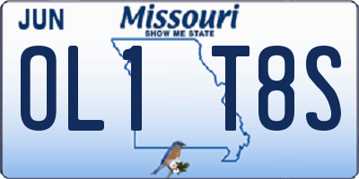 MO license plate OL1T8S