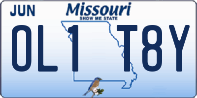 MO license plate OL1T8Y