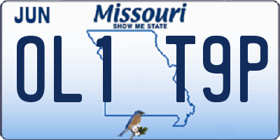 MO license plate OL1T9P