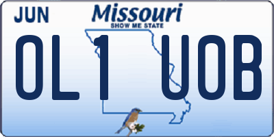 MO license plate OL1U0B