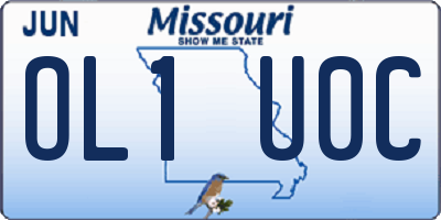 MO license plate OL1U0C
