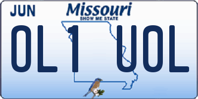 MO license plate OL1U0L