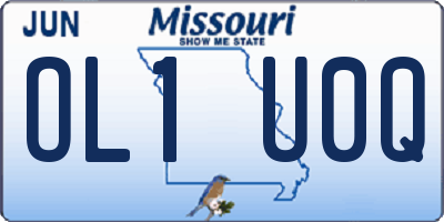 MO license plate OL1U0Q