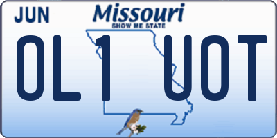 MO license plate OL1U0T