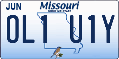 MO license plate OL1U1Y
