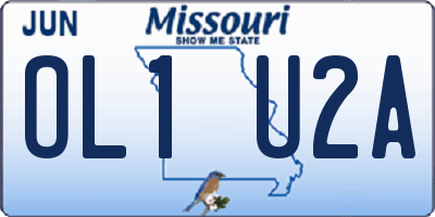 MO license plate OL1U2A