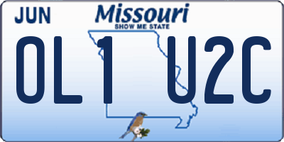 MO license plate OL1U2C