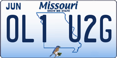 MO license plate OL1U2G