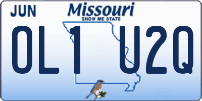 MO license plate OL1U2Q