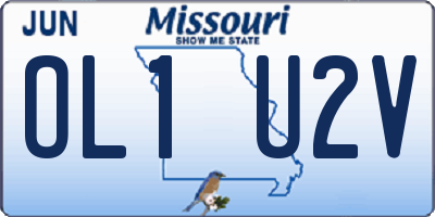 MO license plate OL1U2V