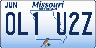 MO license plate OL1U2Z