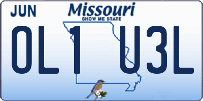 MO license plate OL1U3L