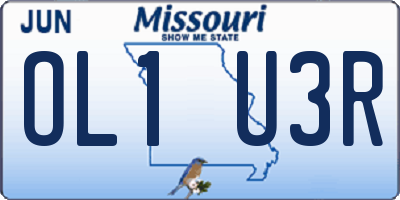 MO license plate OL1U3R
