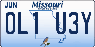 MO license plate OL1U3Y