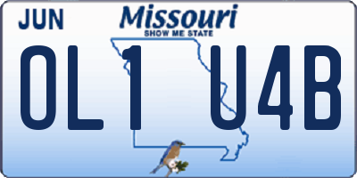 MO license plate OL1U4B