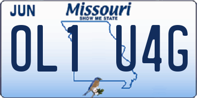 MO license plate OL1U4G