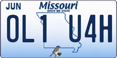 MO license plate OL1U4H