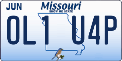 MO license plate OL1U4P