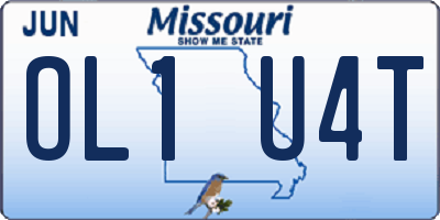 MO license plate OL1U4T