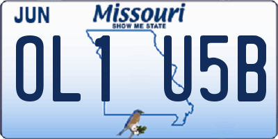 MO license plate OL1U5B