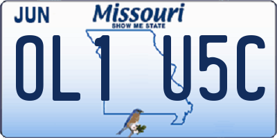 MO license plate OL1U5C