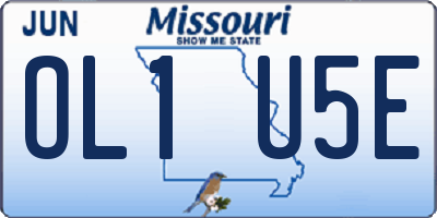 MO license plate OL1U5E