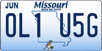 MO license plate OL1U5G