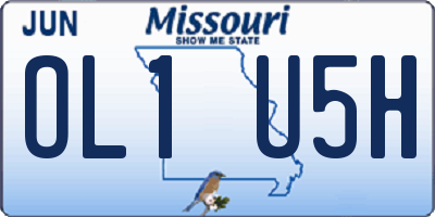 MO license plate OL1U5H