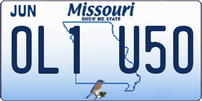 MO license plate OL1U5O