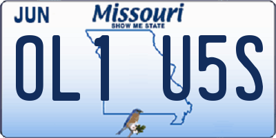 MO license plate OL1U5S
